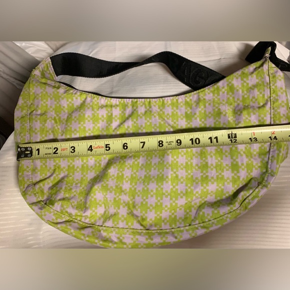 Baggu Lime Green and Lavender Pixel Pattern Crossbody Bag. - Picture 7 of 8